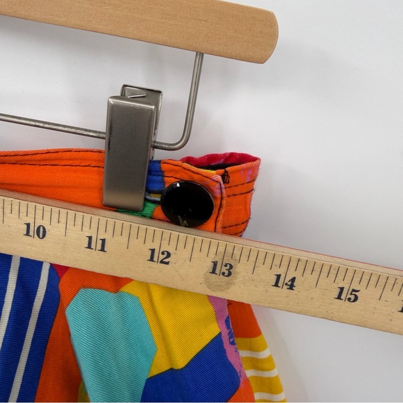 Vintage 1980s Gene Ewing BIS rainbow circle maxi skirt sz P XS - Picture 5 of 7